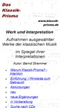 Mobile Screenshot of klassik-prisma.de